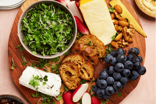 Microgreens Cheese Plate