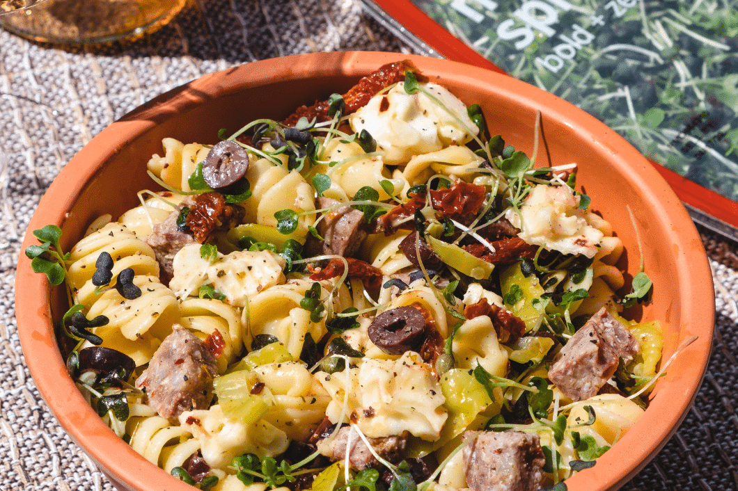 Microgreens Pasta Salad